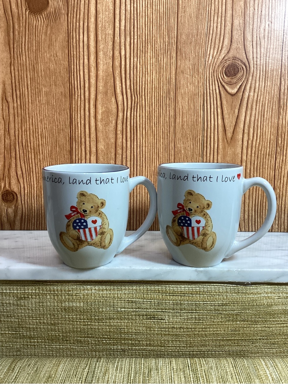 Retroneu “Land That I Love “  Mugs set of 2